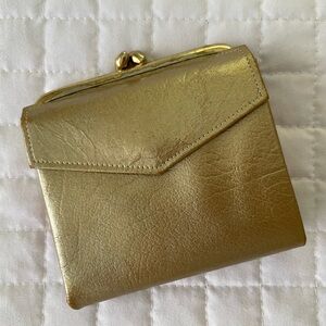 Vintage Gold Leather French Purse Wallet by Princess Gardner